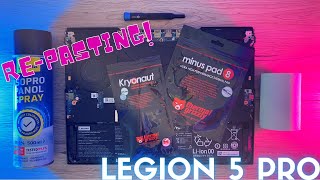 RePasting Lenovo Legion 5 Pro 2021 and Fixing Over Heating [upl. by Anelhtak]