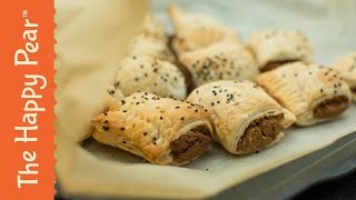 Vegan Sausage Rolls  THE HAPPY PEAR [upl. by Adelpho]