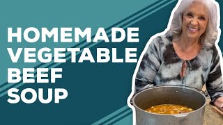 Quarantine Cooking Homemade Vegetable Beef Soup Recipe [upl. by Anirec161]