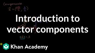 Introduction to vector components  Vectors  Precalculus  Khan Academy [upl. by Feledy]