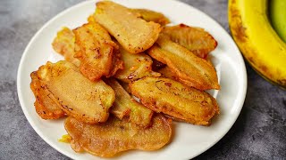 CRISPY FRIED BANANA  BANANA FRITTERS  YUMMY [upl. by Khajeh]