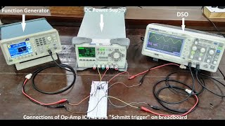 Operational Amplifier IC 741 as a quotSchmitt Triggerquot [upl. by Kcirdef4]