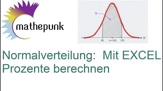 Normalverteilung Mit EXCEL Prozente Quantile berechnen [upl. by Dlabihcra]