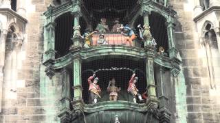 Munichs famous Glockenspiel Marienplatz HD [upl. by Gulick]