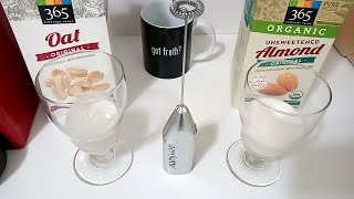 Oat Milk vs Almond Milk part 2 Frothing Test [upl. by Eat813]