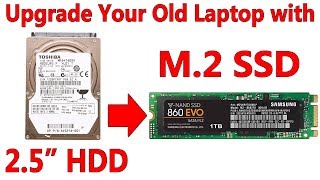 Upgrade your Old Laptops 25quot Hard Drive to a New M2 SATA SSD [upl. by Millar558]