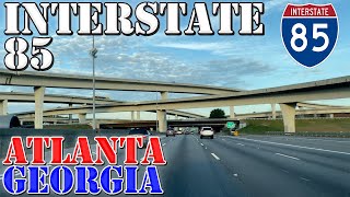 I85 North  Atlanta  Georgia  4K Highway Drive [upl. by Ardnuahsal]