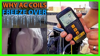 Why Do Air Conditioners Freeze Up amp Adding R410A Refrigerant to an AC Unit [upl. by Loferski580]