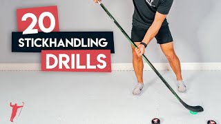 20 STICKHANDLING DRILLS YOU CAN DO AT HOME 🏒 [upl. by Claire]