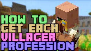 How to Get All Villager Jobs  Professions  Survival Minecraft 2019 [upl. by Alyakam]