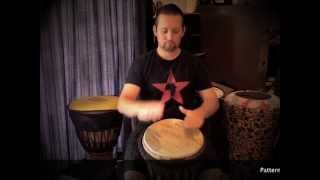 Djembe patterns for beginners  Patterns 1 to 6 [upl. by Buiron]