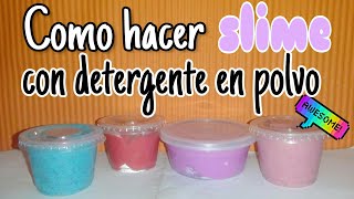 Como hacer slime con detergente en polvo Opal Giscocraft [upl. by Merc]