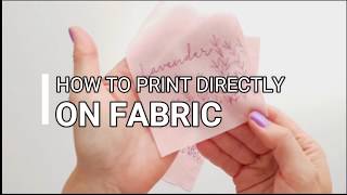 HOW TO PRINT ON FABRIC AT HOME [upl. by Harriett537]