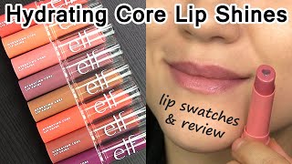 elf Hydrating Core Lip Shines  Lip Swatches amp Review [upl. by Singh]