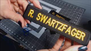 How to make embroidered name badges patches tags embroidery [upl. by Torhert]