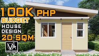 100K BUDGET SMALL HOUSE DESIGN 20 SQM [upl. by Latoye]