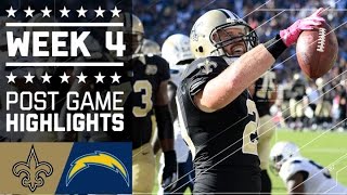 Saints vs Chargers  NFL Week 4 Game Highlights [upl. by Reiser546]