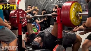 Julius Maddox 355kg 7826lb RAW Bench Press World Record 2021 [upl. by Gherardo816]