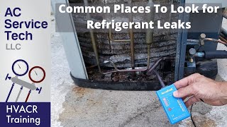 Where to Find R22 amp R410A LEAKS on AC Units Top 10 Spots [upl. by Had444]