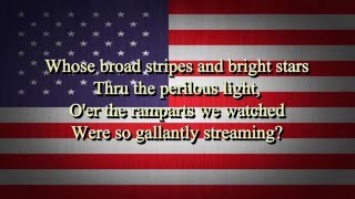 USA National Anthem Lyrics HD [upl. by Moffitt54]