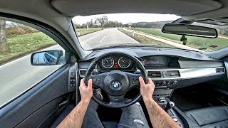 BMW E60 525D M Paket Automatik 177HP  POV Test Drive Onboard [upl. by Airtina703]