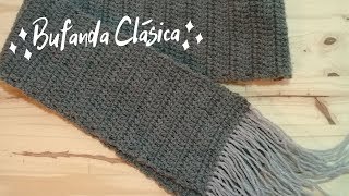 Bufanda Clásica 🧣 Tejida a Crochet  Paso a Paso [upl. by Asreht]