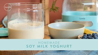 Homemade SOY MILK YOGURT in a yogurt maker [upl. by Keily]