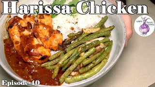 Indoor Grilled Harissa Chicken  Red Wine Pan Sauce  Easy Date Night Recipe  what’s for dinner [upl. by Aratak]