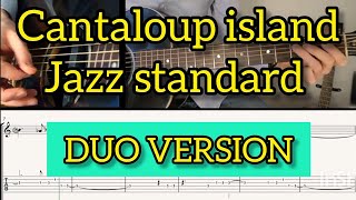 CANTALOUP ISLANDHERBIE HANCOCKBenTZik Guitar jazz duo tutorial 8 SCORETAB HERBIEHANCOCK [upl. by Maretz348]