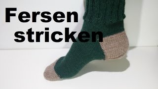 Fersen stricken  Käppchenferse  Socken stricken [upl. by Hedberg]