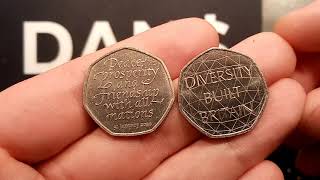 2020 50p Coin MINTAGE FIGURE UPDATE  Diversity Built Britain 50p  Brexit 50p [upl. by Kanya]