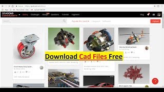 Download Free 3D Cad Files from Grabcad [upl. by Nnylannej612]