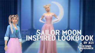 Sailor Moon Inspired Lookbook 🌙  Sims CC  The Sims 4 [upl. by Bliss]