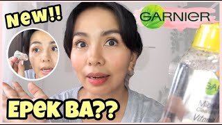 NEW GARNIER MICELLAR WATER VITAMIN C✨REVIEW  REAL RESULTS  Kim Tadeo [upl. by Bilicki]