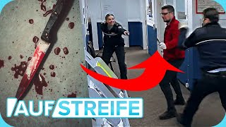 PANIK auf der Wache 🔪🩸 Mann stürmt mit blutigem Messer aufs Revier  12  Auf Streife  SAT1 [upl. by Suissac112]