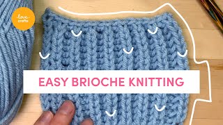 How to knit Brioche Rib stitch easy [upl. by Joly602]