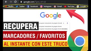 Como RECUPERAR marcadores o favoritos de Google Chrome eliminados 2025 [upl. by Jacobsohn]