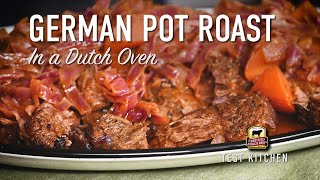 German Pot Roast in the Dutch Oven Recipe [upl. by Obala]