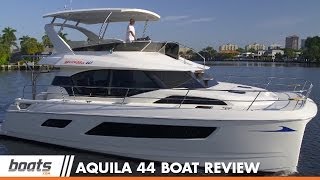 Aquila 44 Power Catamaran Boat Review  Performance Test [upl. by Herrod]