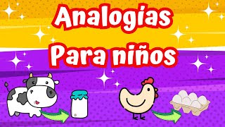 Analogías verbales  Video educativo para niños Relacionar conceptos [upl. by Ajak]