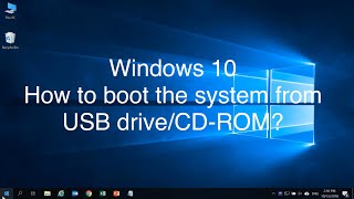 Windows 10  How to boot the system from USB driveCDROM  ASUS SUPPORT [upl. by Nnaylloh]