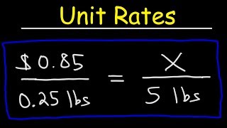 Unit Rates Ratios amp Proportions  Word Problems [upl. by Leoy372]