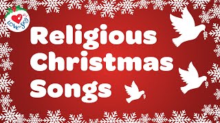 Top Religious Christmas Songs and Hymns Playlist with Lyrics ✝ 90 Minutes [upl. by Alica365]