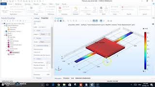 Force and displacement capacitive sensor simulation on COMSOL [upl. by Utas]