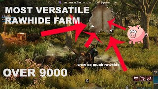 EASIEST Rawhide Farm in New World [upl. by Jeffry476]