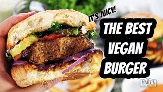 THE BEST VEGAN BURGER  Recipe by Marys Test Kitchen [upl. by Cud]