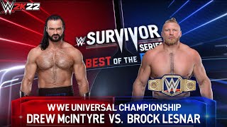 Brock Lesnar vs Drew McIntyre  WWE Universal Championship  WWE 2K22 [upl. by Sherri]