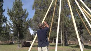 Laying in all the Tipi Poles [upl. by Jacques]