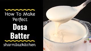 Dosa Recipe For Beginner Part 1 How To Make Perfect Dosa Batter In a Mixie For Crispy Thin Dosa [upl. by Fusco]