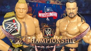 Brock Lesnar vs Drew McIntyre WWE Championship Action Figure Match WrestleMania 36 [upl. by Lienahs]